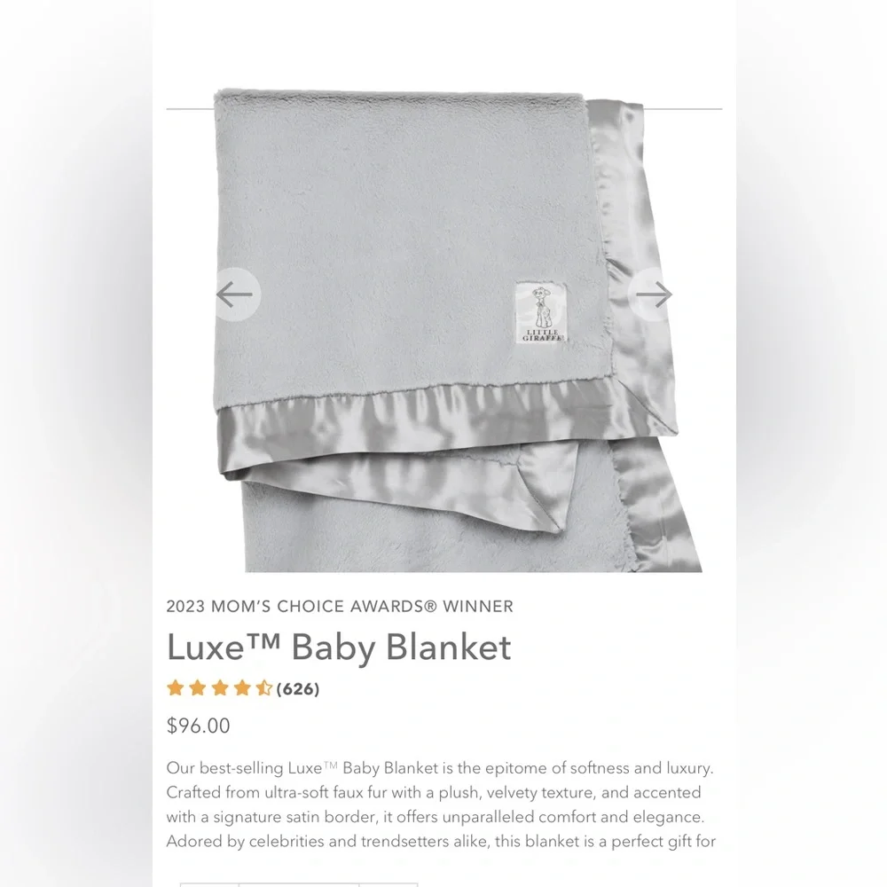LUXURY BABY BUNDLE- baby blanket & lovey (BRAND NEW WITH TAGS) - retails $150 - Picture 2 of 14